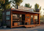 render, design your container cafe, kiosk or pop up
